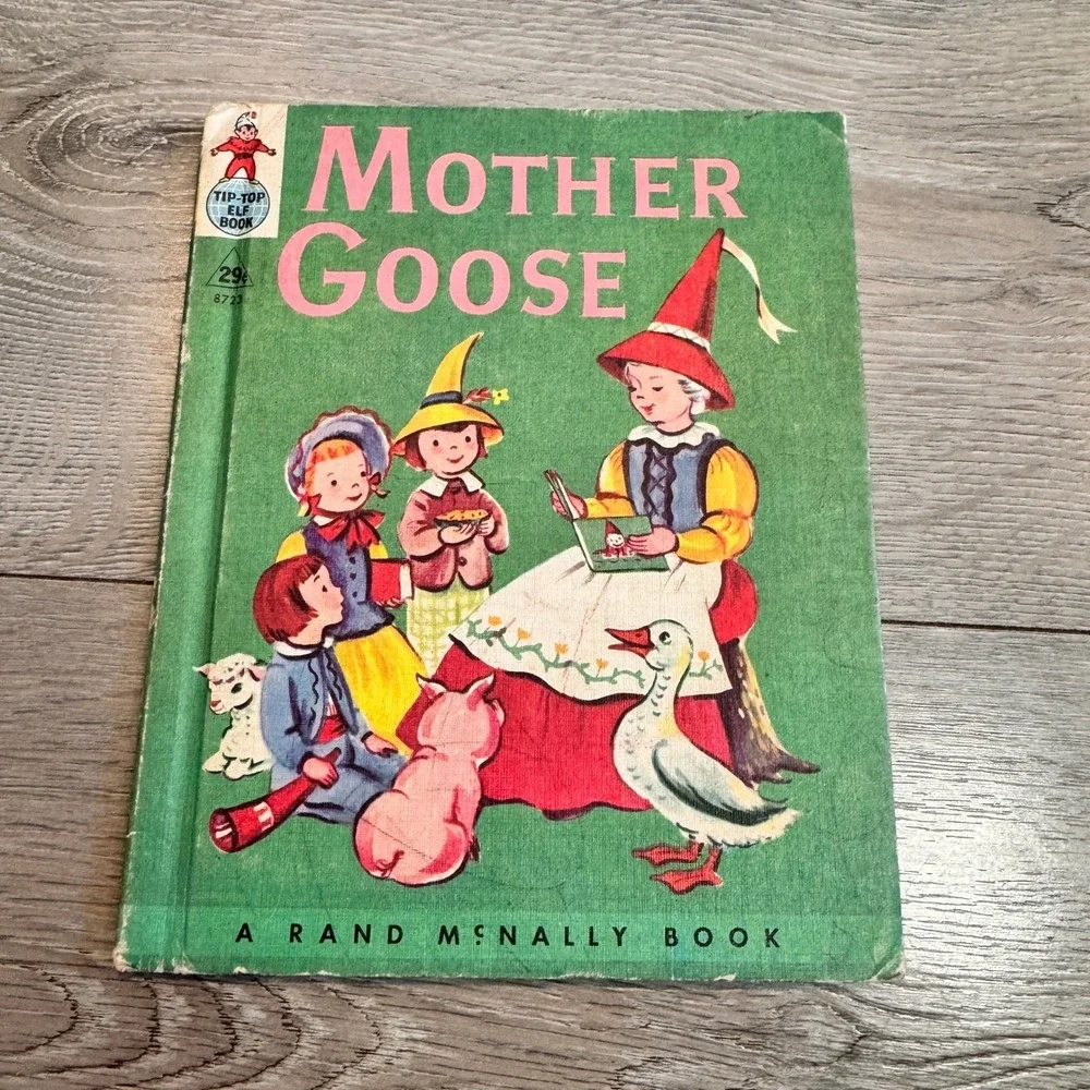 Vintage Mother Goose Rand McNally Tip Top Elf‎ Book 1955 Nursery Rhymes